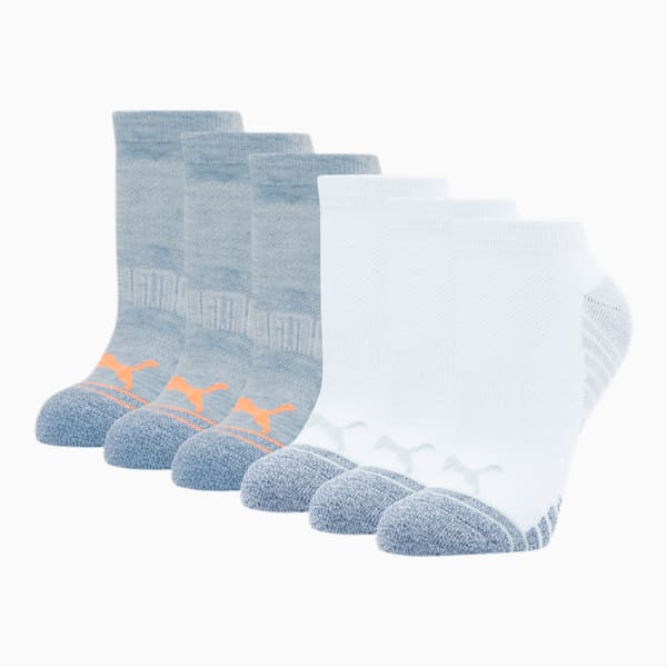 Women's Low Cut Socks [6 Pack], LT PASTEL GREY, extralarge